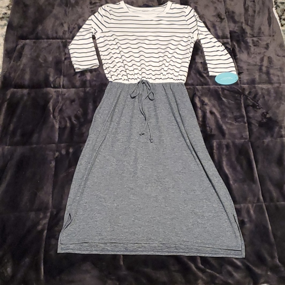 Reborn J Midi Two-Toned Dress